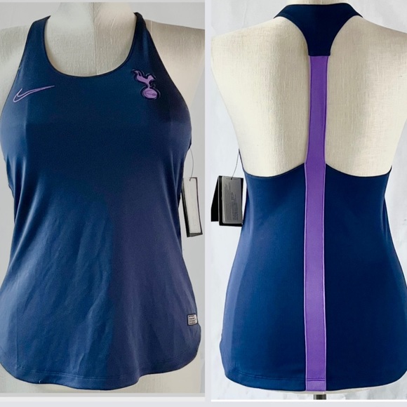 Nike Tops - Nike Dri-Fit Racerback S Navy Lavender AO9158 athletic wear